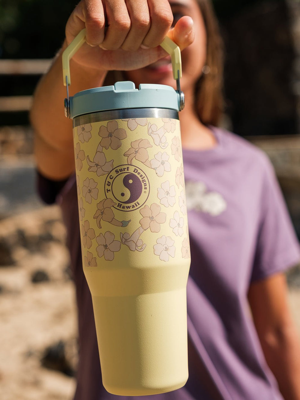 T&C Surf Designs T&C Surf 30 oz Puakenikeni Logo Stanley The IcefIow™ Flip Straw Tumbler,