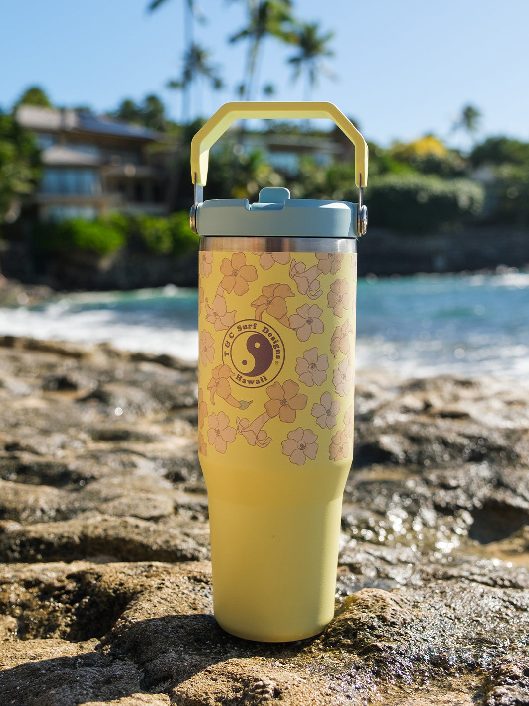 T&C Surf 30 oz Puakenikeni Logo Stanley The IcefIow™ Flip Straw Tumbler