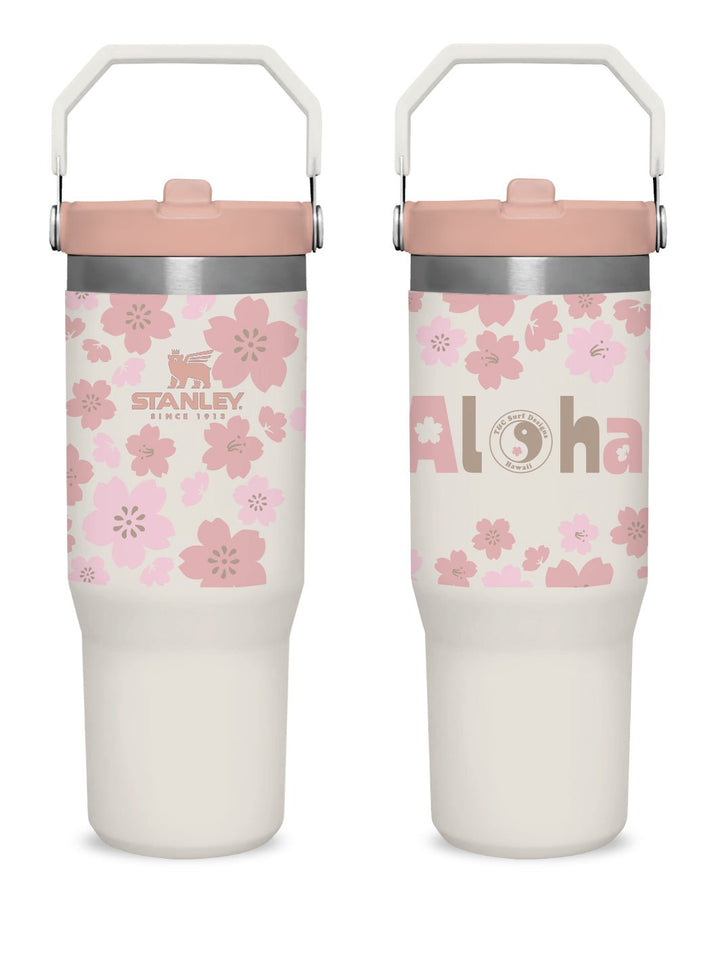 T&C Surf Designs T&C Surf 30 oz Cute Sakura Stanley The IcefIow™ Flip Straw Tumbler, Rose Quartz