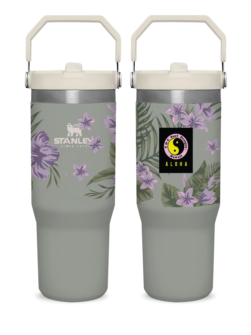 T&C Surf 30 oz Botanic Stanley The IcefIow™ Flip Straw Tumbler - T&C Surf Designs