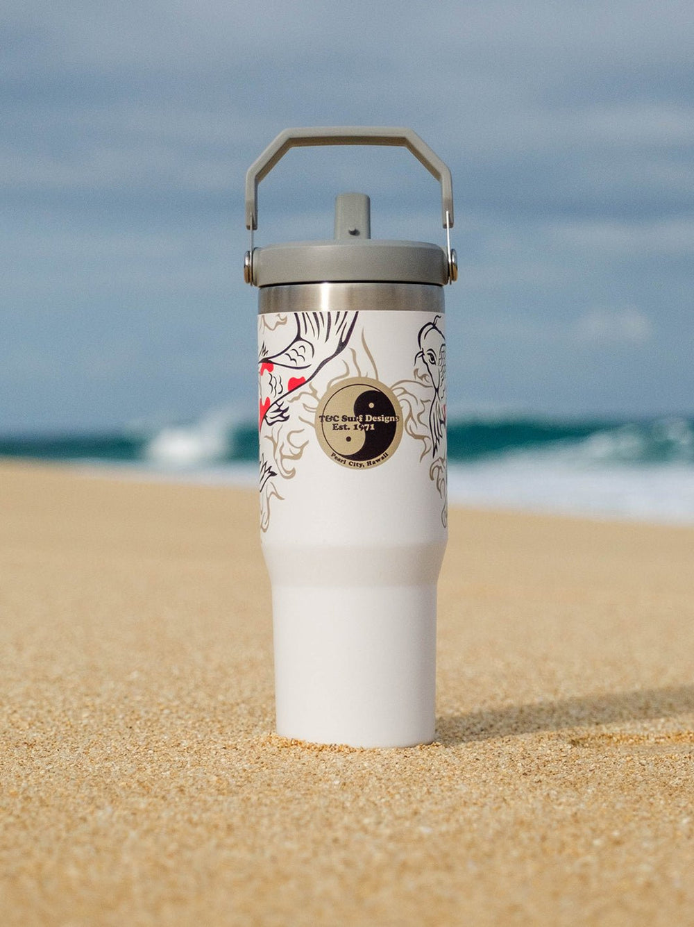 T&C Surf Designs T&C Surf 30 oz Sumi Koi Stanley The IcefIow™ Flip Straw Tumbler,