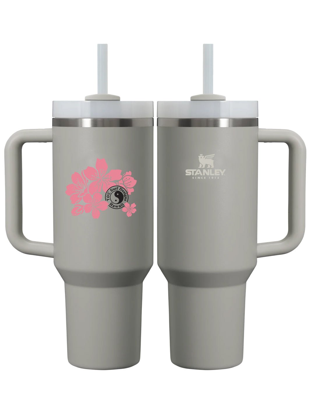 T&C Surf Designs T&C Surf 30 oz Dragon Blossom Stanley Quencher H2.0 Flowstate™ Tumbler, Ash