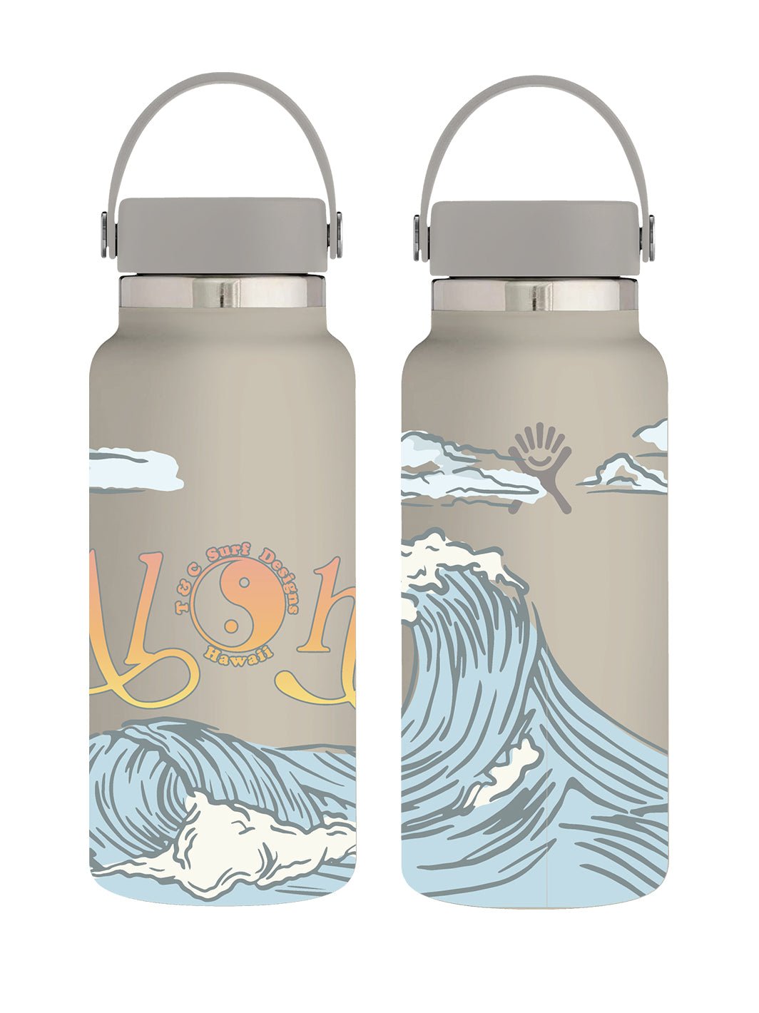 T&C Surf Designs T&C Surf 32 oz Fancy Swell Hydro Flask, Birch