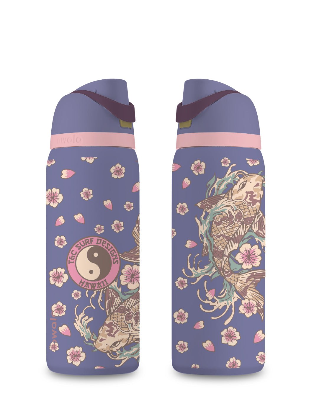 T&C Surf 32 oz Koi Waves Owala - T&C Surf Designs