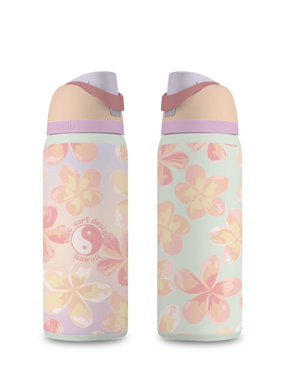 T&C Surf 32 oz Watercolor Pua Melia Owala - T&C Surf Designs