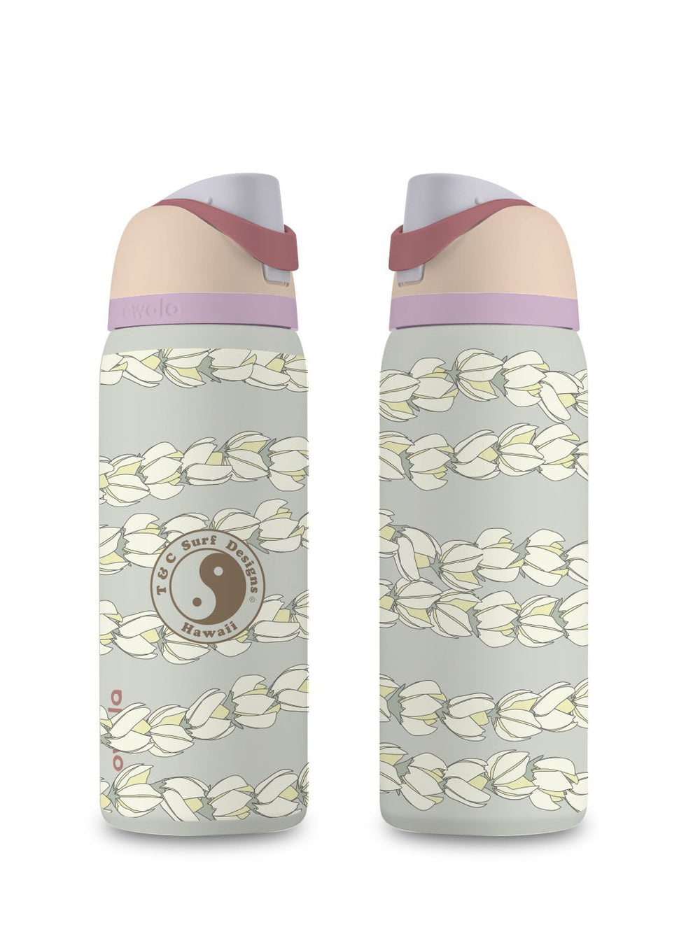 T&C Surf Designs T&C Surf 32 oz Pikake Pearl Owala, Coastal Mist