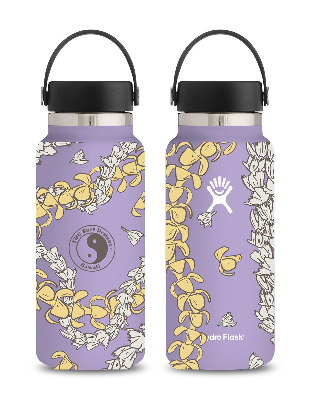 T&C Surf Designs T&C Surf 32 oz Sketched Multi Lei Hydro Flask, Moonshadow