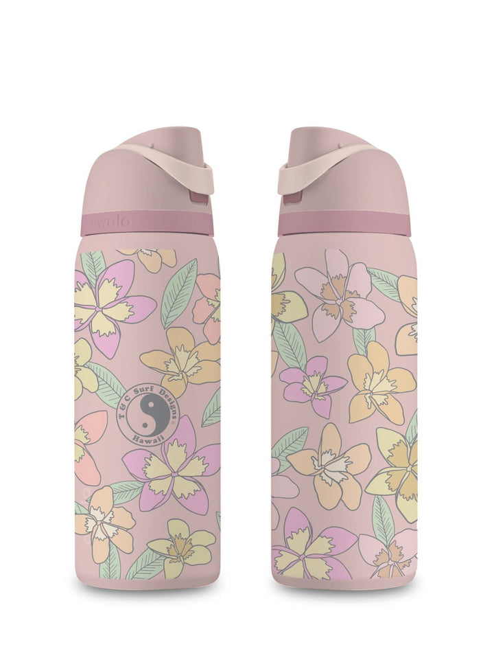 T&C Surf Designs T&C Surf 32 oz Plumeria Owala, Rose Quartz