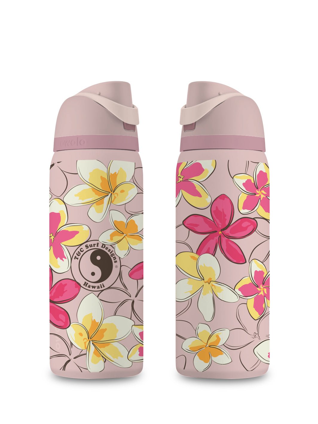T&C Surf Designs T&C Surf 32 oz Pua Melia Owala, Rose Quartz