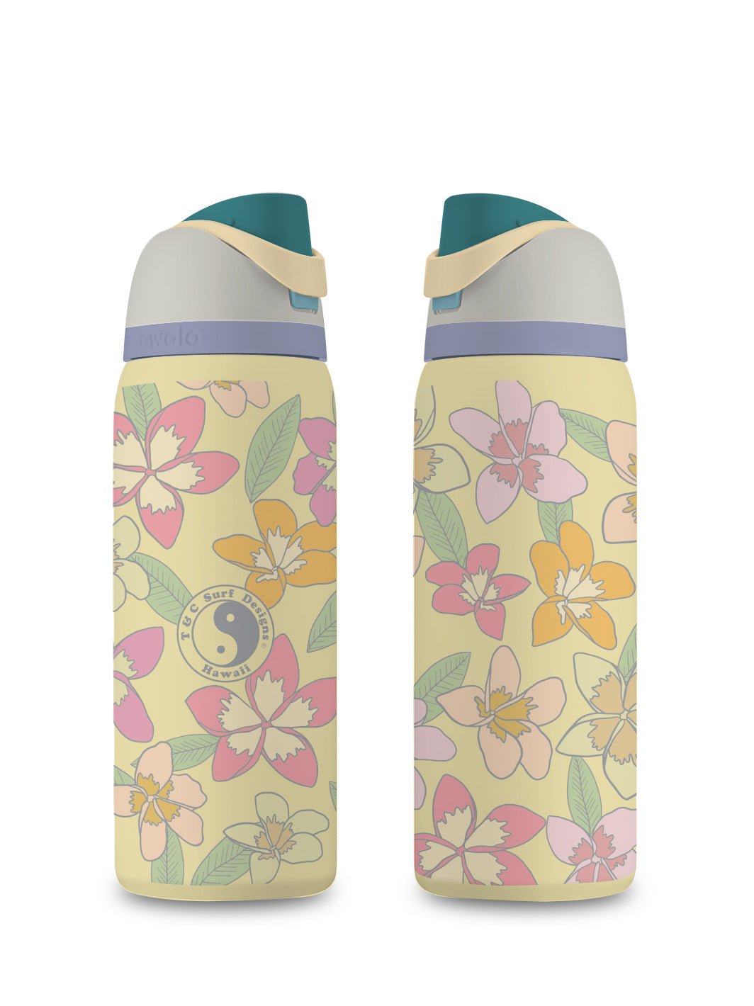 T&C Surf Designs T&C Surf 32 oz Plumeria Owala, Sunny Daze