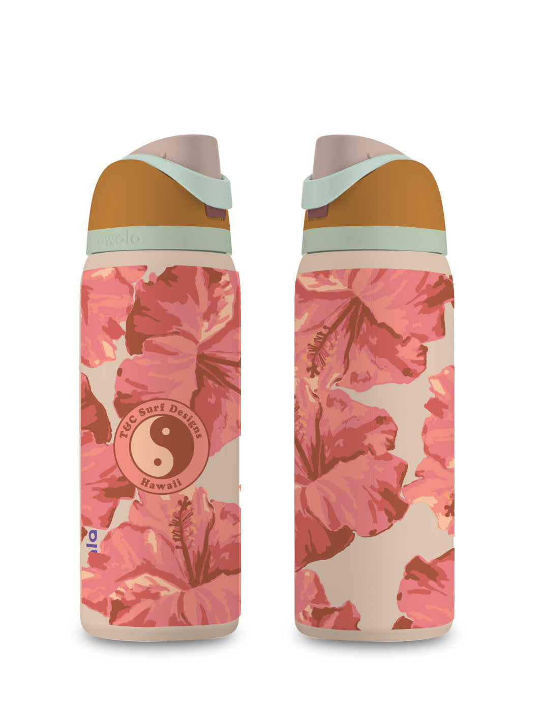 T&C Surf 32 oz Watercolor Hibiscus Owala