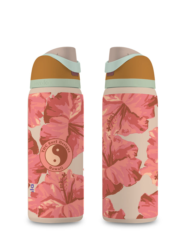 T&C Surf 32 oz Watercolor Hibiscus Owala