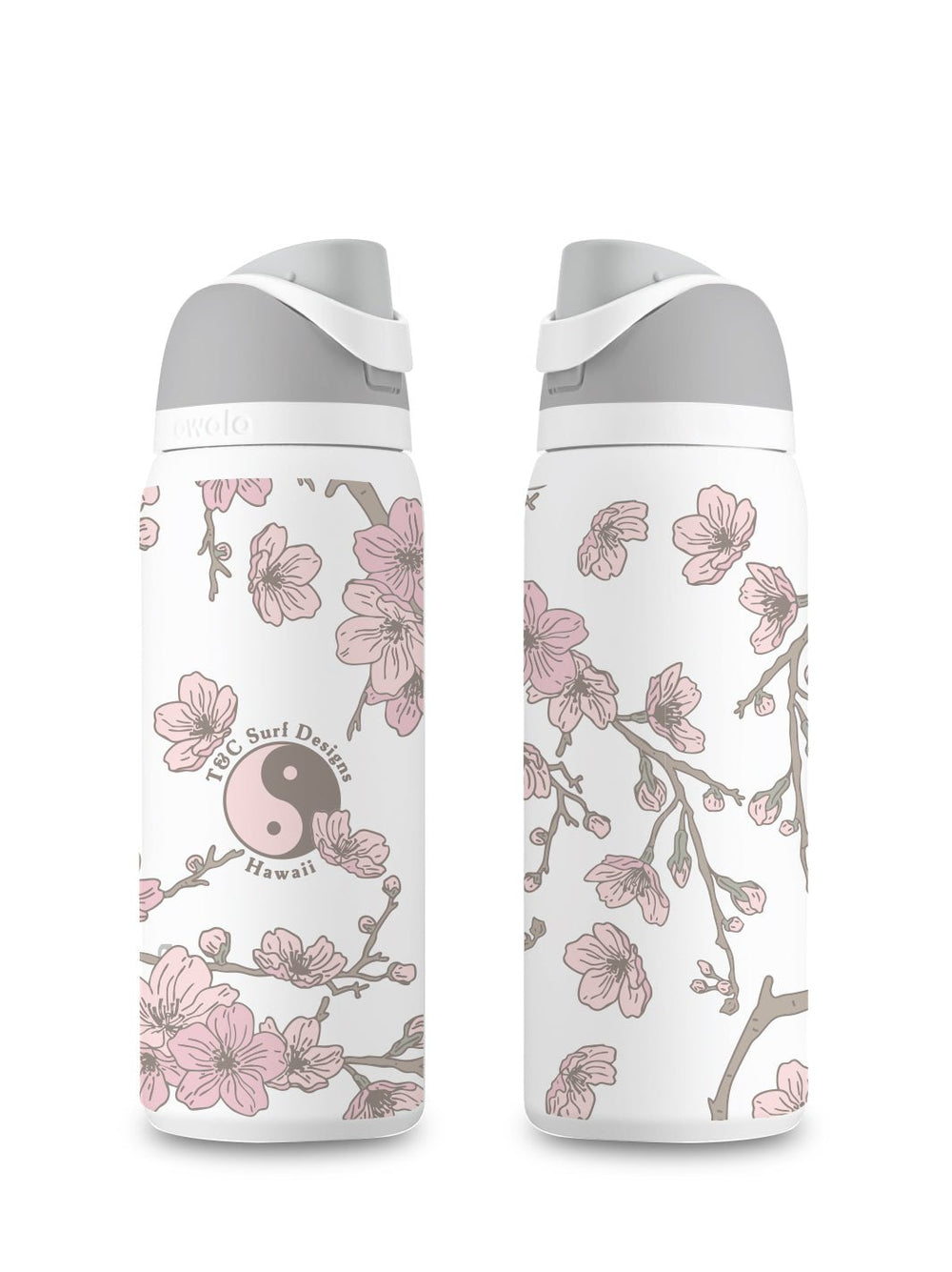 T&C Surf Designs T&C Surf 32 oz Sakura Branch Owala, White