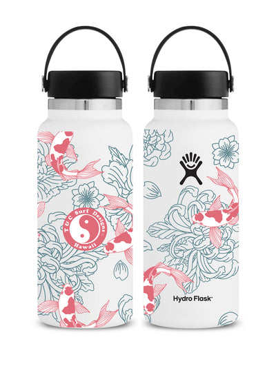 T&C Surf Designs T&C Surf 32 oz Koi Glide Hydro Flask, White