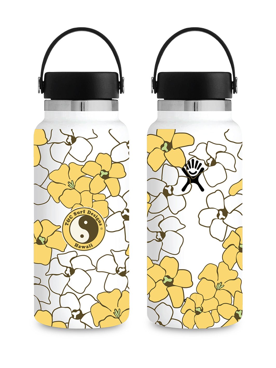 T&C Surf Designs T&C Surf 32 oz All Ova Puakenikeni Hydro Flask, White