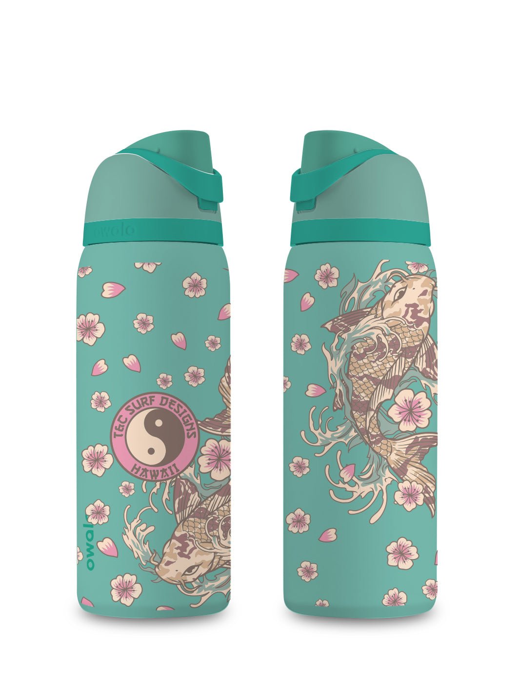 T&C Surf 32 oz Koi Waves Owala - T&C Surf Designs