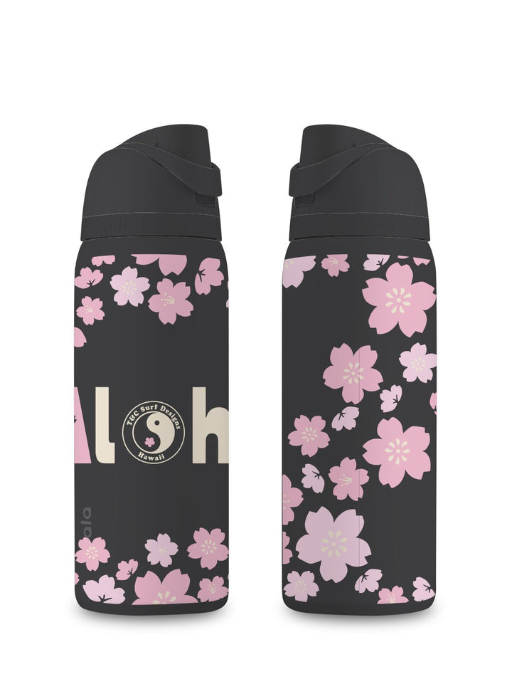 T&C Surf Designs T&C Surf 32 oz Cute Sakura Owala, Black