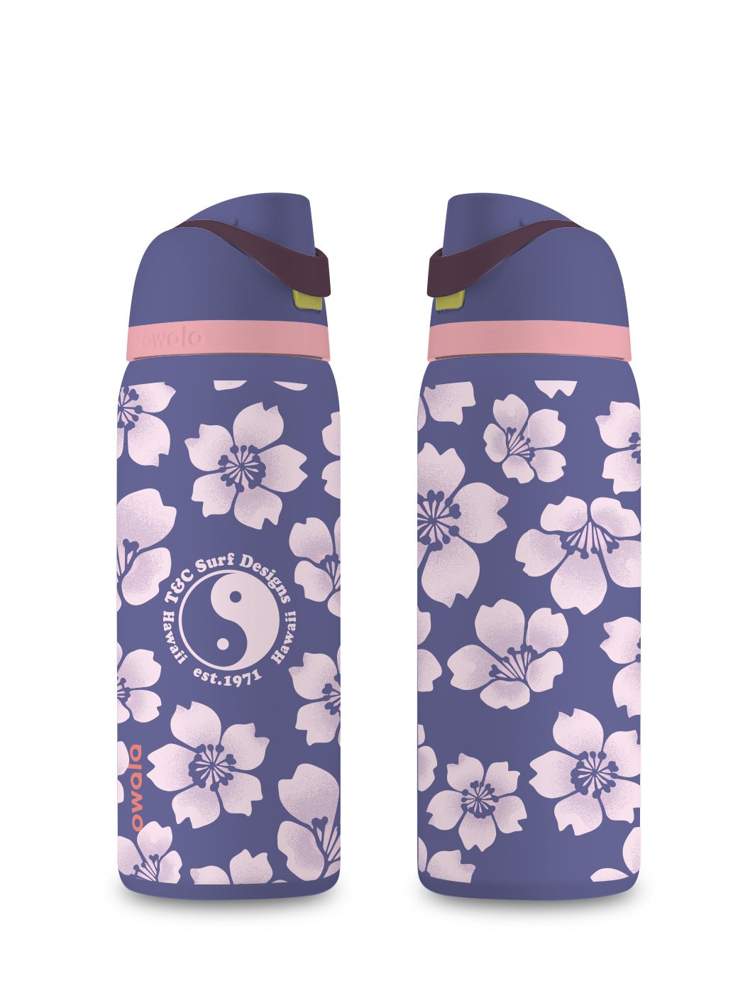 T&C Surf Designs T&C Surf 32 oz Throwback Sakura Owala, Blue Jay