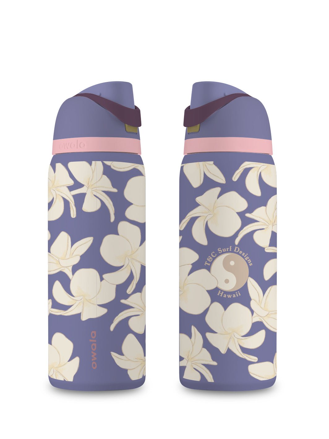 T&C Surf 32 oz Plumeria Logo Owala - T&C Surf Designs