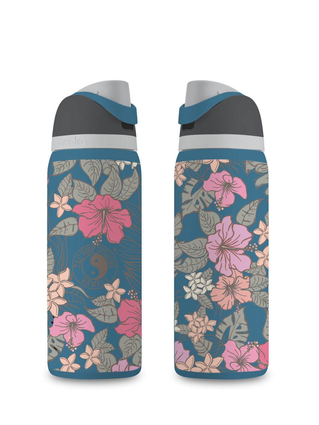T&C Surf Designs T&C Surf 32 oz Pua Ting Owala, Blue Oasis