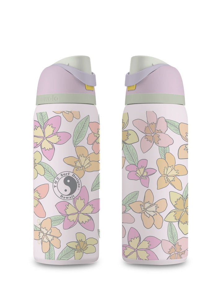 T&C Surf Designs T&C Surf 32 oz Plumeria Owala, Candy Coated