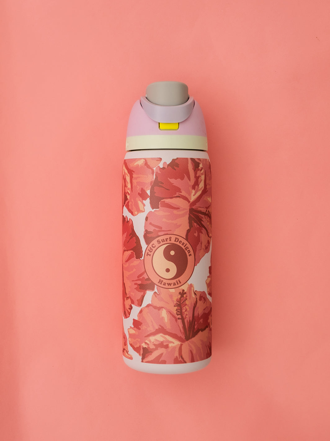 T&C Surf 32 oz Watercolor Hibiscus Owala