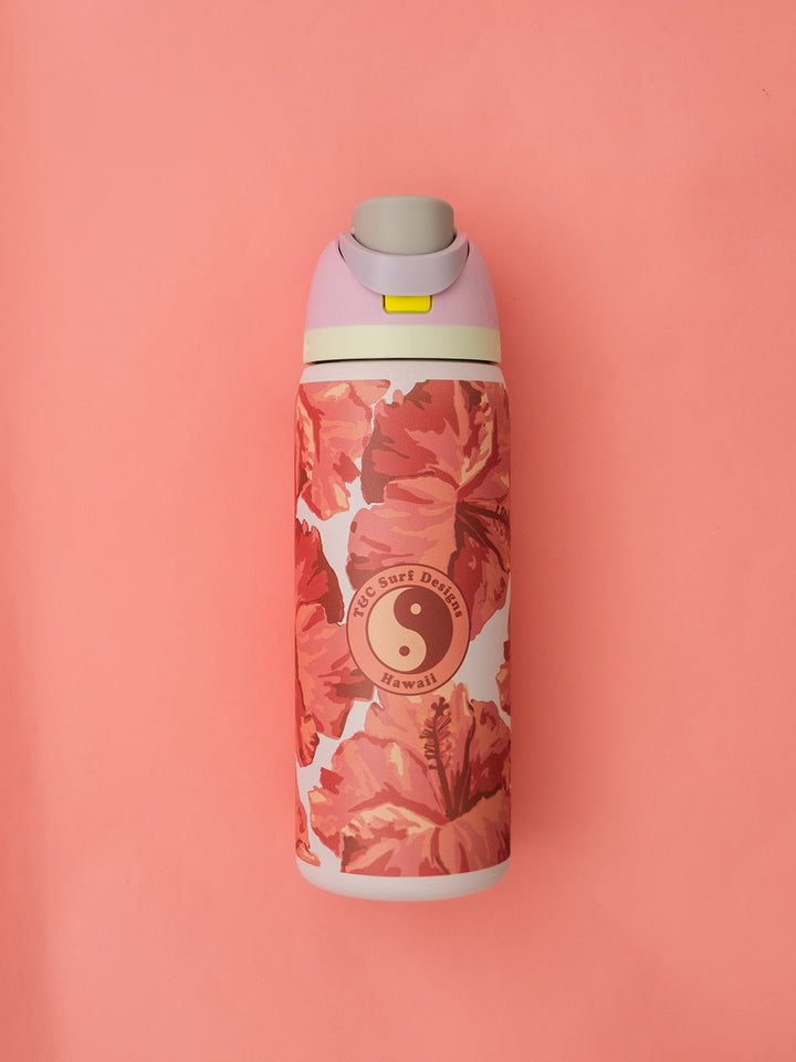 T&C Surf 32 oz Watercolor Hibiscus Owala