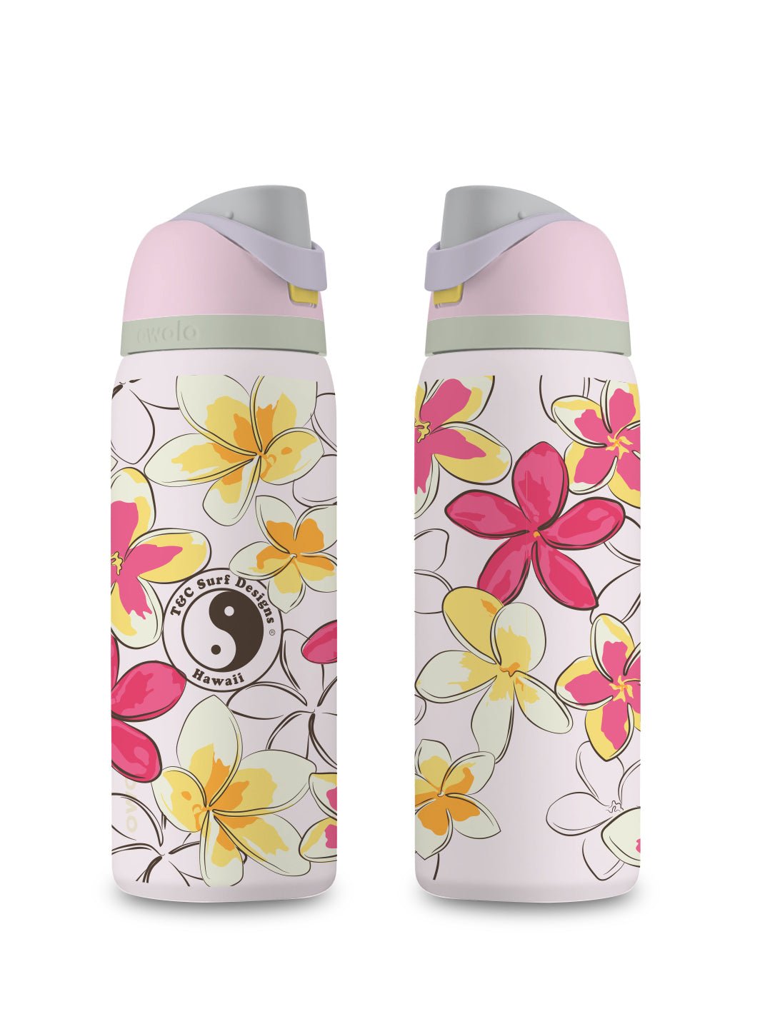 T&C Surf Designs T&C Surf 32 oz Pua Melia Owala, Candy Coated