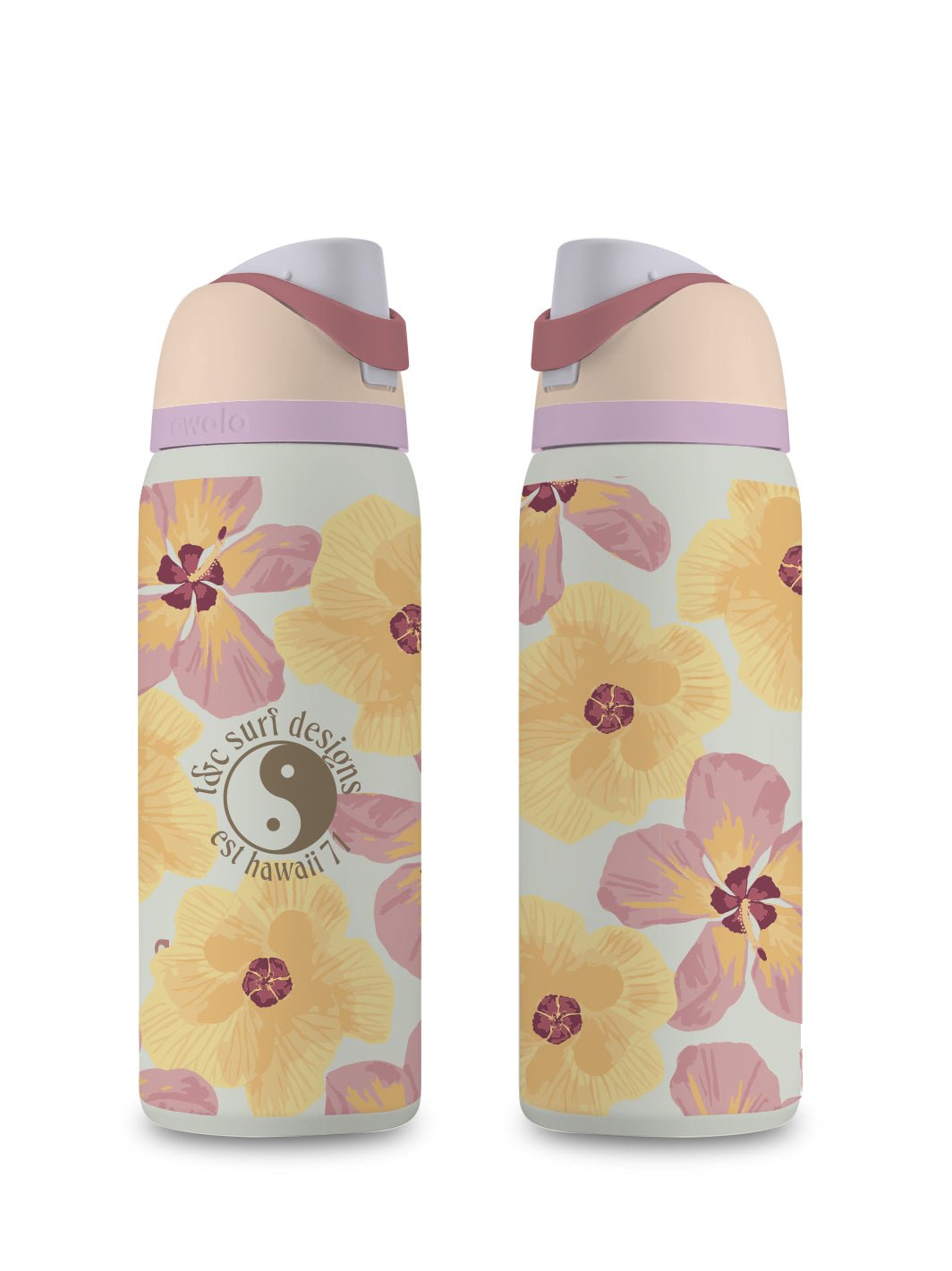 T&C Surf 32 oz Watercolor Hau Owala - T&C Surf Designs