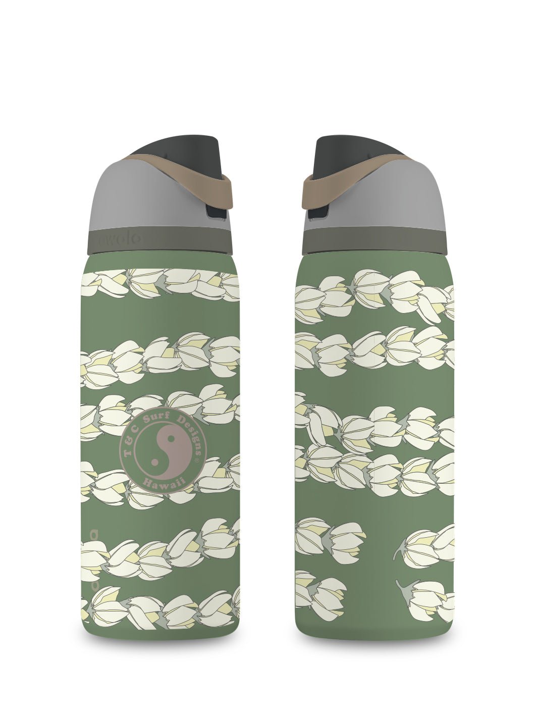 T&C Surf 32 oz Pikake Pearl Owala - T&C Surf Designs