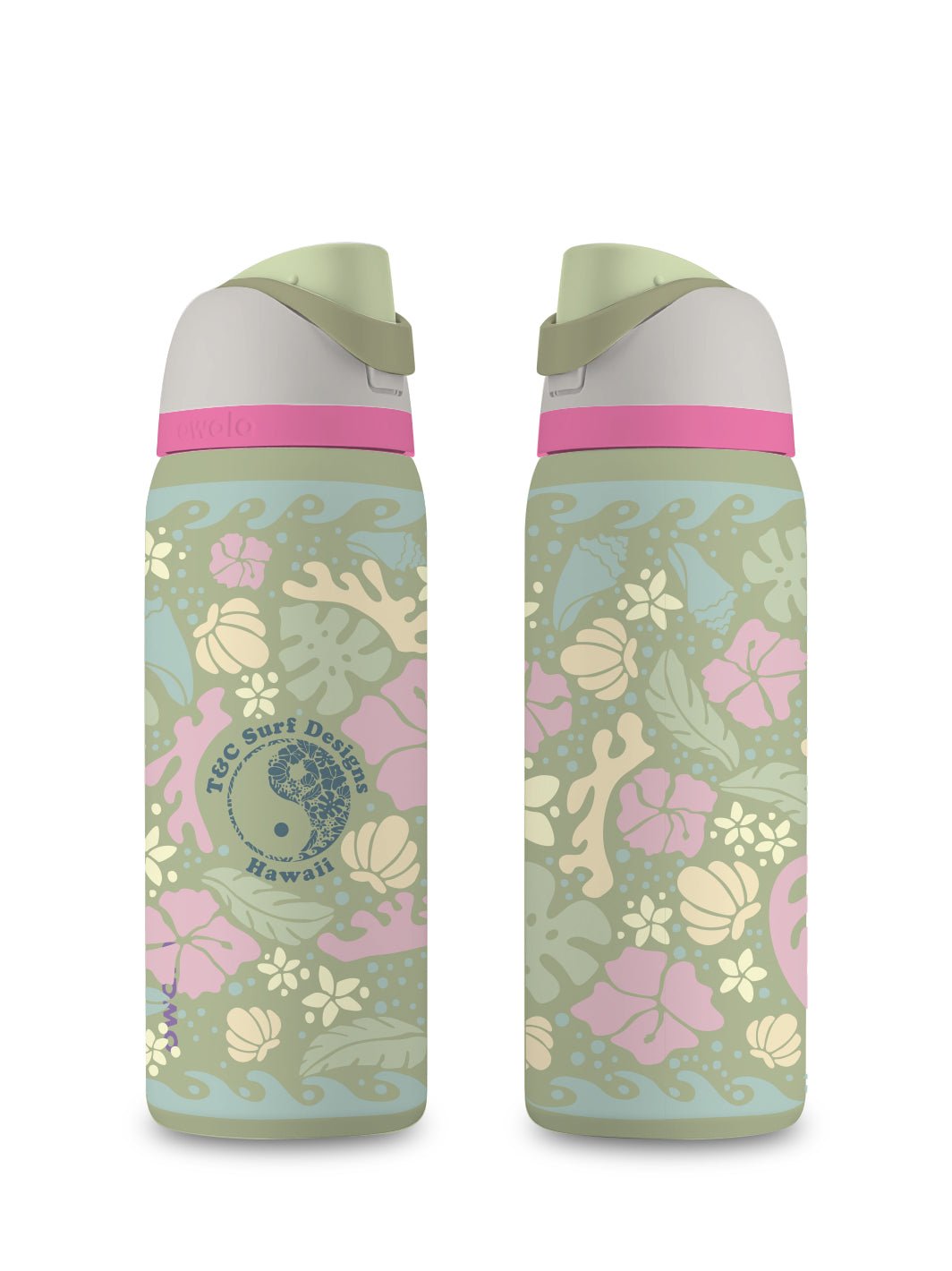 T&C Surf Designs T&C Surf 32 oz Ocean Is Life Owala, Neo Sage