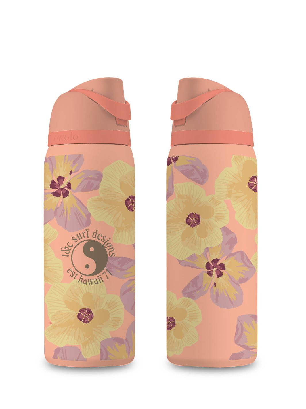 T&C Surf 32 oz Watercolor Hau Owala - T&C Surf Designs