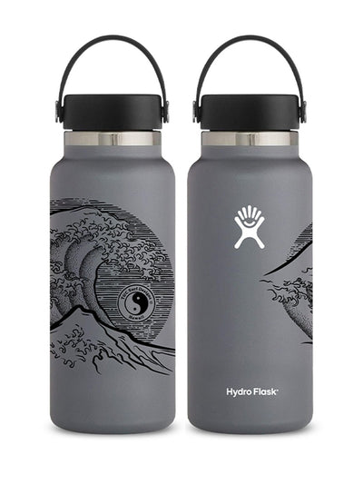 T&C Surf Designs T&C Surf 32 oz Stoked Hokusai Hydro Flask, Stone