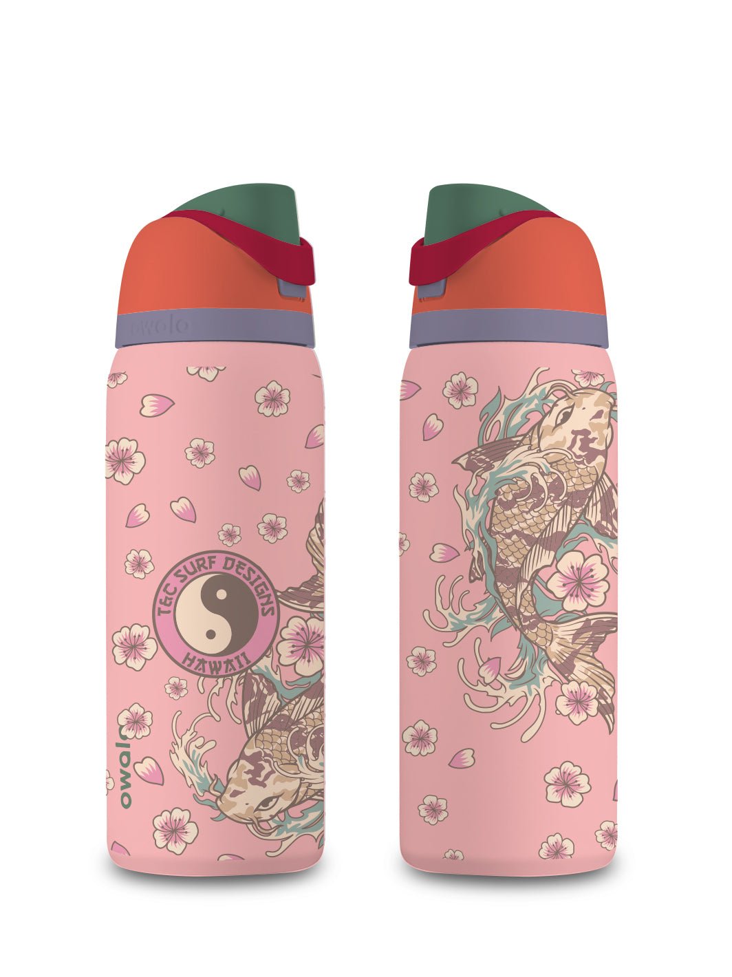 T&C Surf 32 oz Koi Waves Owala - T&C Surf Designs