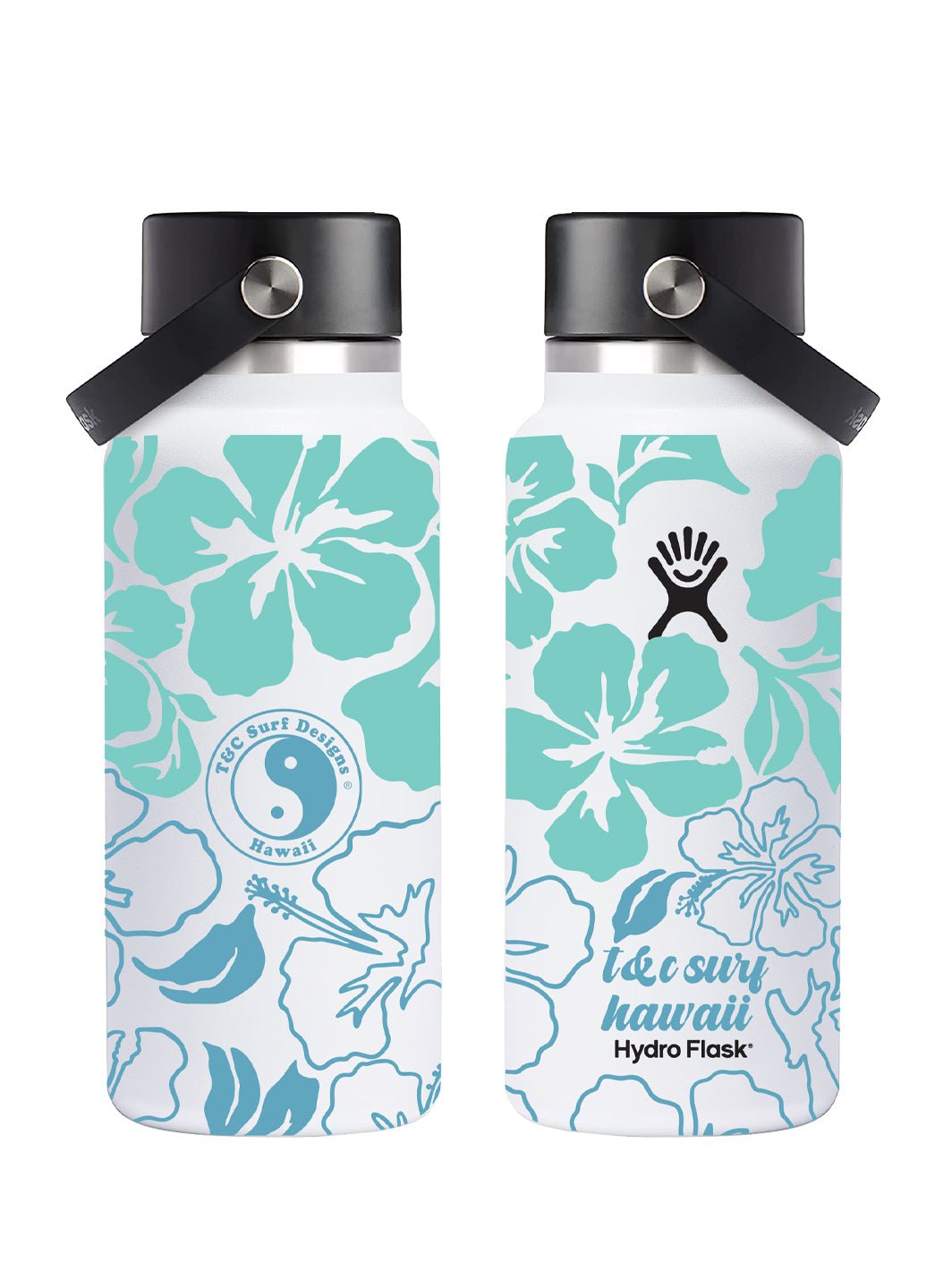 T&C Surf Designs T&C Surf 32 oz Aloha Print Hydro Flask, White