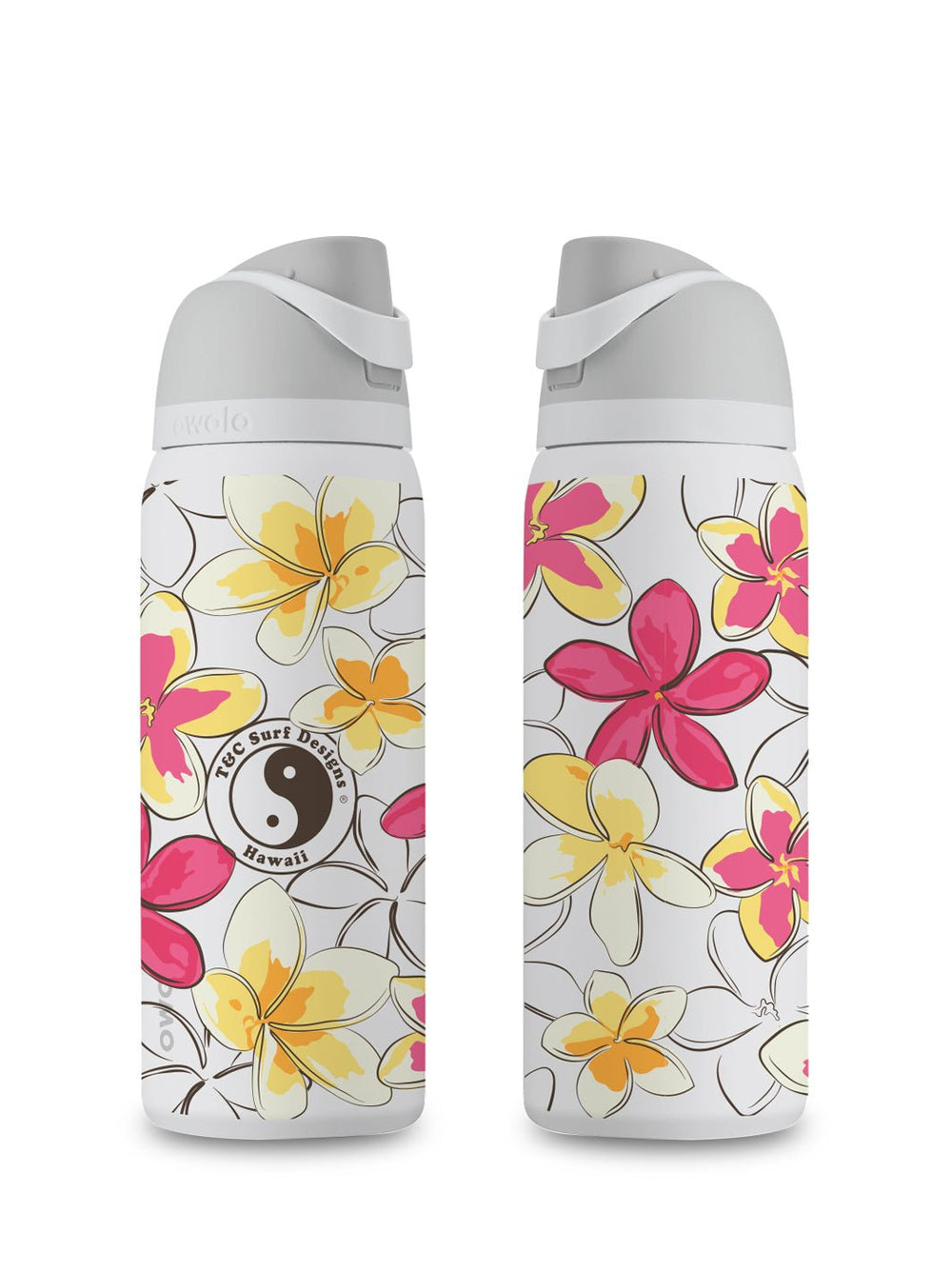 T&C Surf Designs T&C Surf 32 oz Pua Melia Owala, White