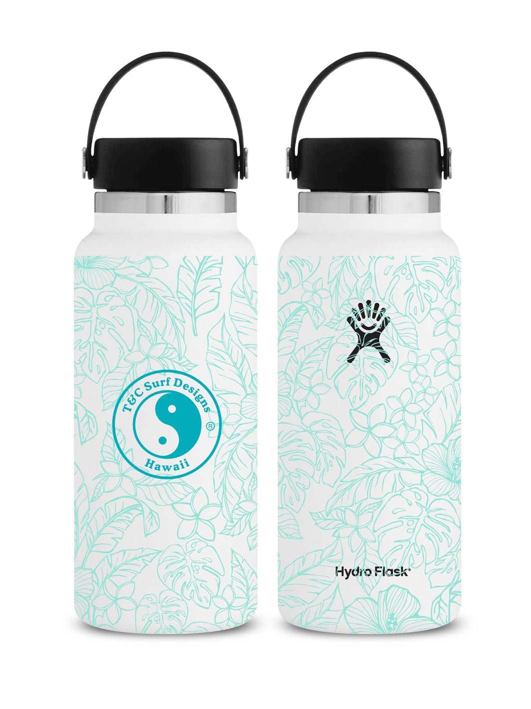 T&C Surf Designs T&C Surf 32 oz Fuchsia Hydro Flask, White