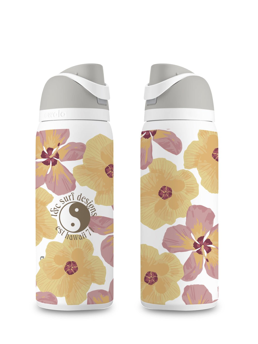 T&C Surf 32 oz Watercolor Hau Owala - T&C Surf Designs