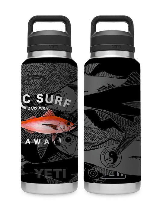 T&C Surf Designs T&C Surf 36 oz Onaga Rambler Yeti Bottle with Chug Cap, Black