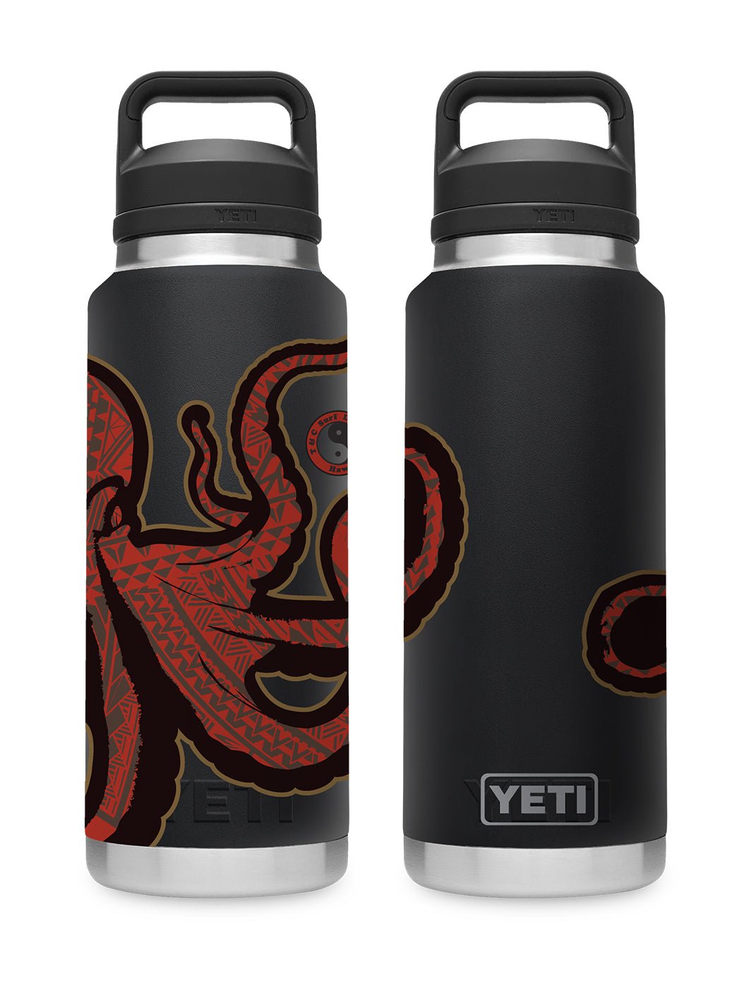 T&C Surf Designs T&C Surf 36 oz Octogon Rambler Yeti Bottle with Chug Cap, Black