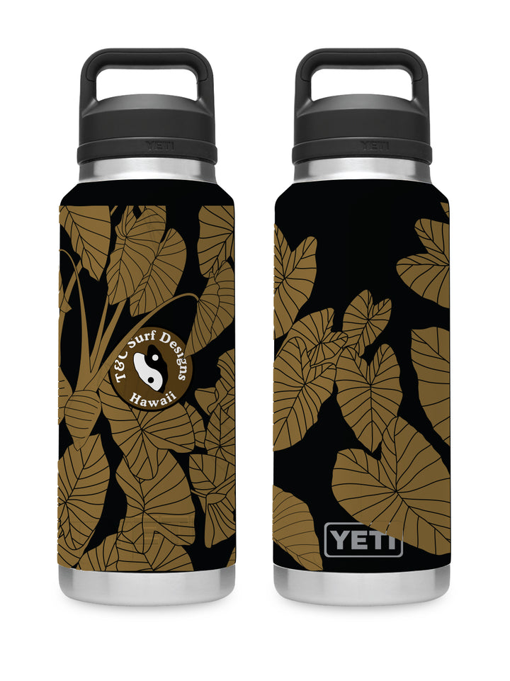 T&C Surf Designs T&C Surf 36 oz Kalo Daze Rambler Yeti Bottle with Chug Cap, Black