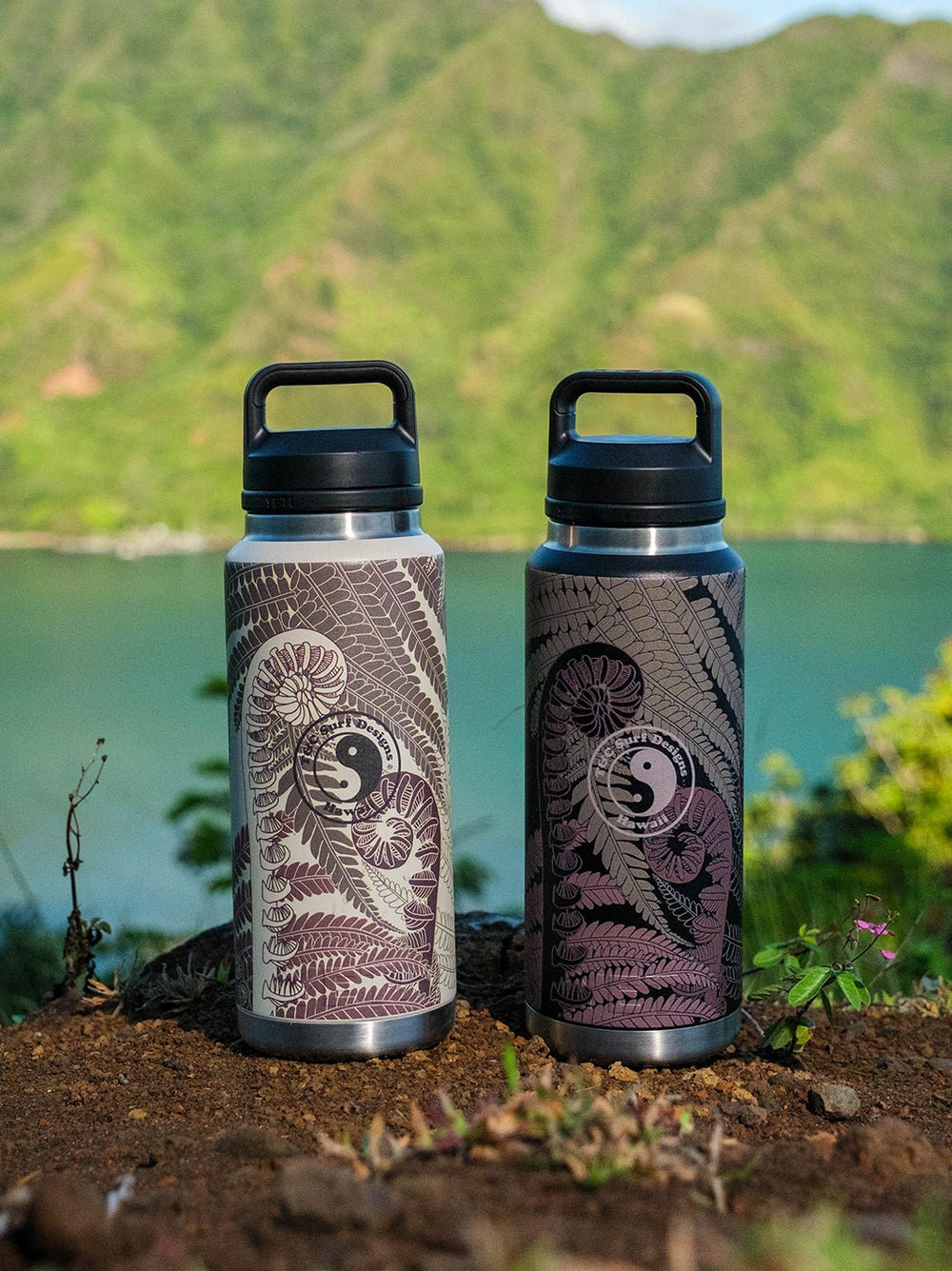 T&C Surf 36 oz Fern Camo Rambler Yeti Bottle with Chug Cap - T&C Surf Designs