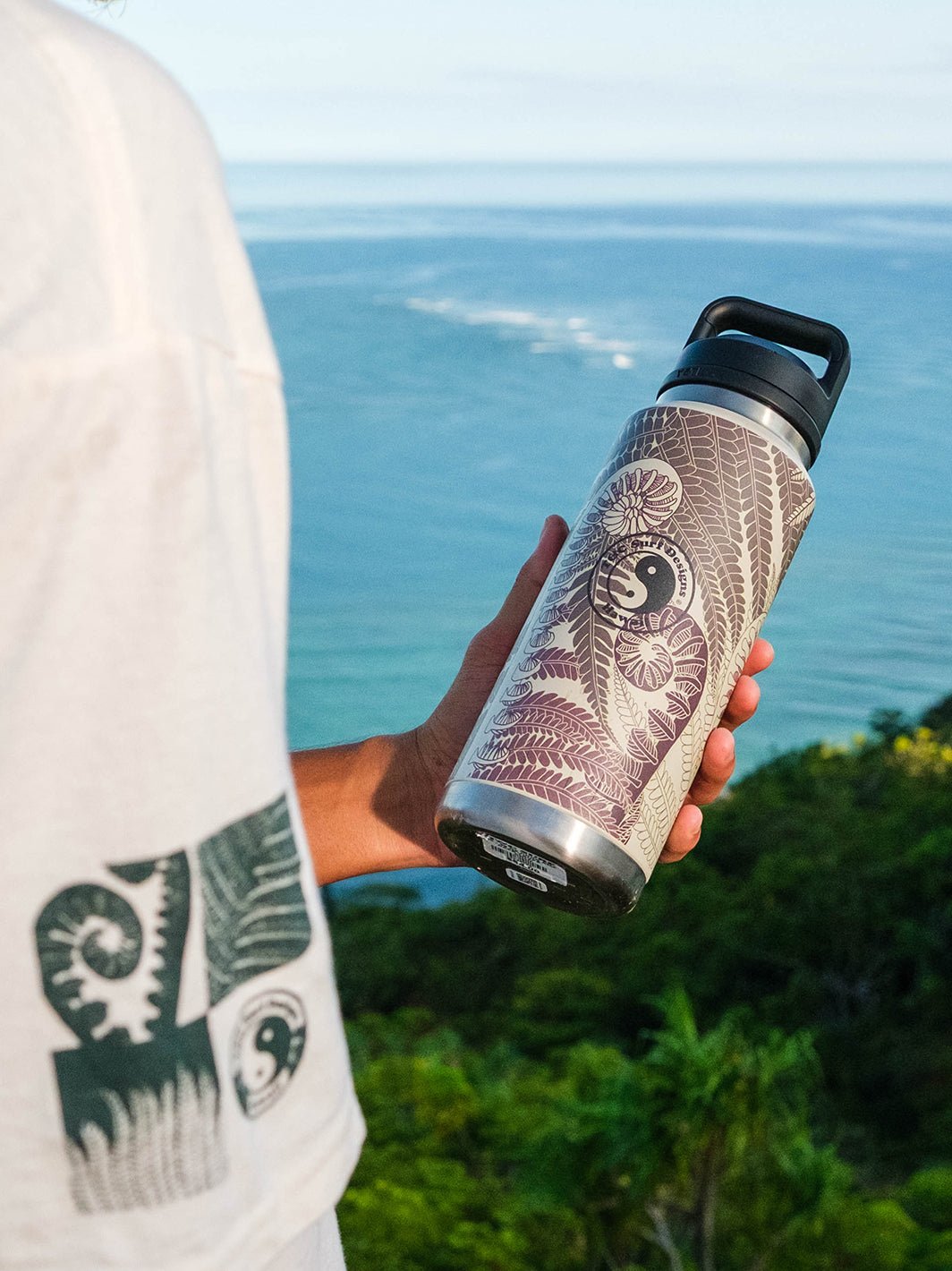 T&C Surf 36 oz Fern Camo Rambler Yeti Bottle with Chug Cap - T&C Surf Designs