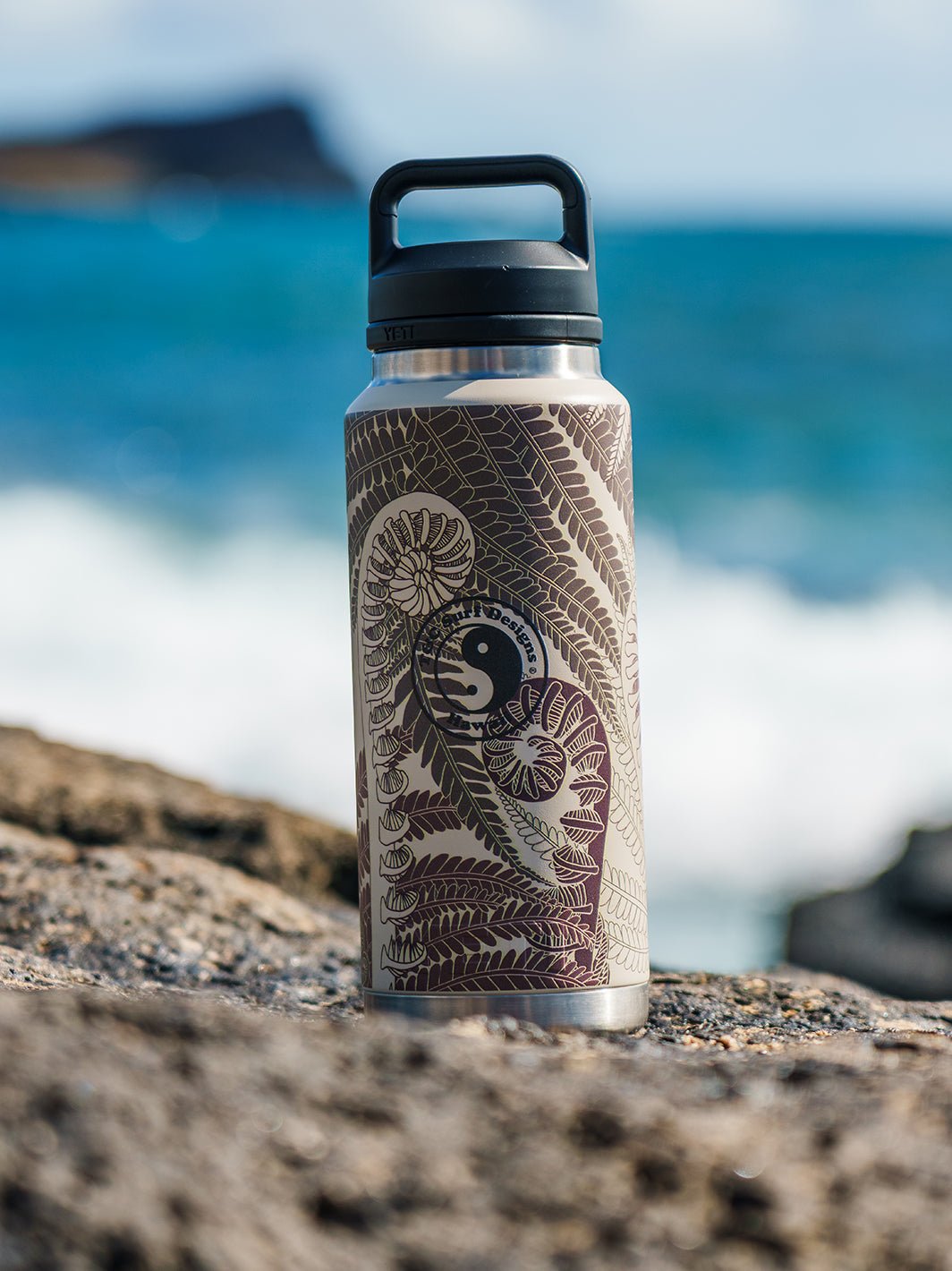 T&C Surf 36 oz Fern Camo Rambler Yeti Bottle with Chug Cap - T&C Surf Designs