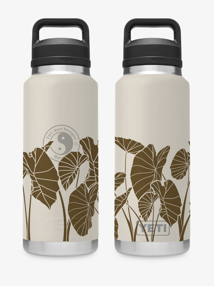 T&C Surf Designs T&C Surf 36 oz Luau Rambler Yeti Bottle with Chug Cap, Cape Taupe
