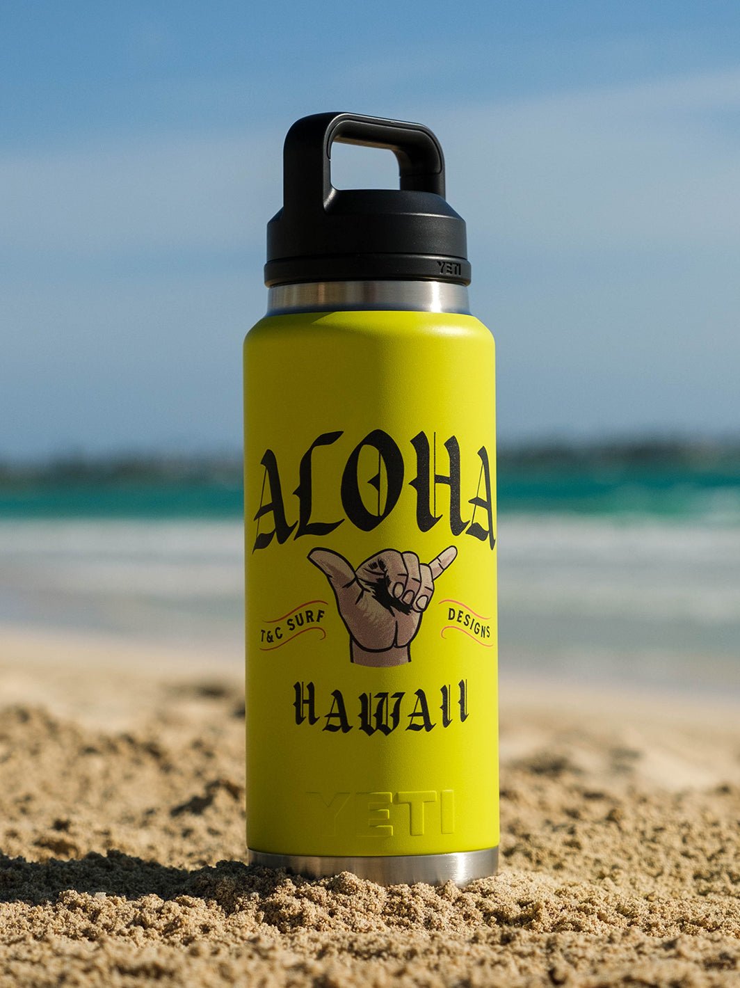 T&C Surf Designs T&C Surf 36 oz Shaka High Rambler Yeti Bottle with Chug Cap,