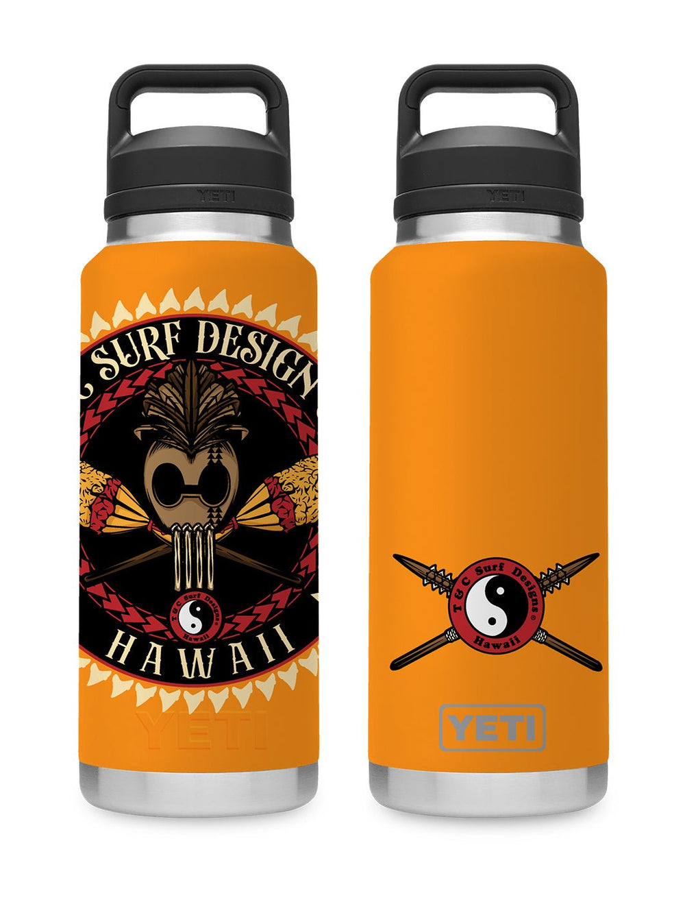 T&C Surf Designs T&C Surf 36 oz Warrior Rambler Yeti Bottle with Chug Cap, King Crab Orange