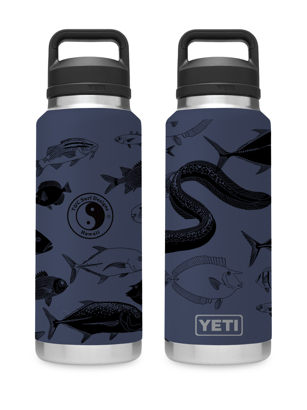 T&C Surf 36 oz Under Da Sea Rambler Yeti Bottle with Chug Cap