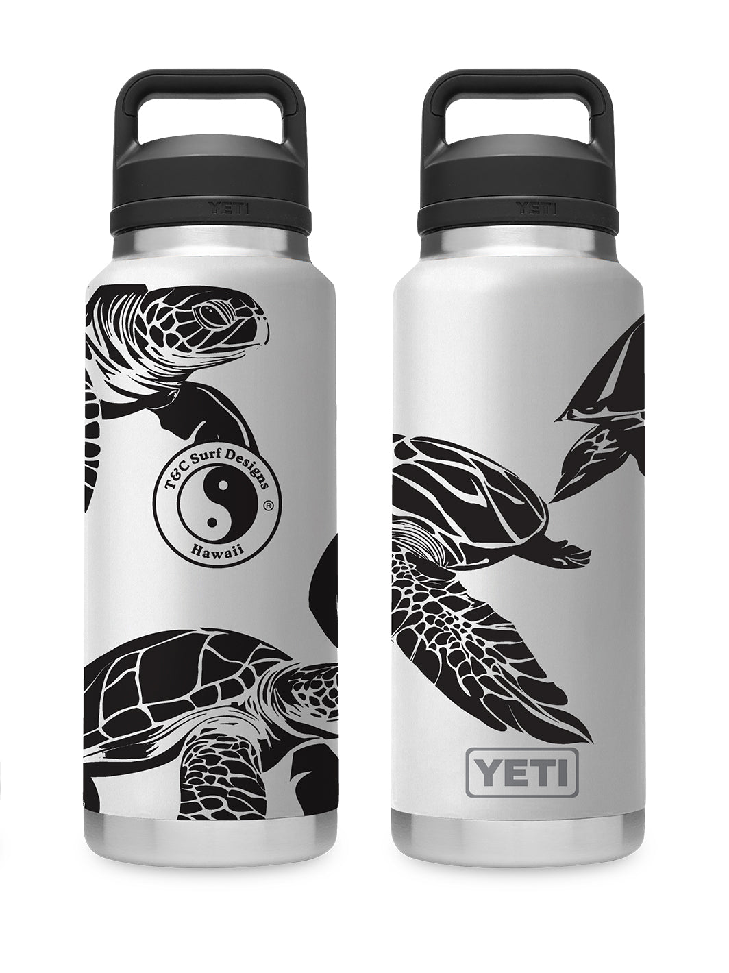 T&C Surf Designs T&C Surf 36 oz Laniakea Rambler Yeti Bottle with Chug Cap, White