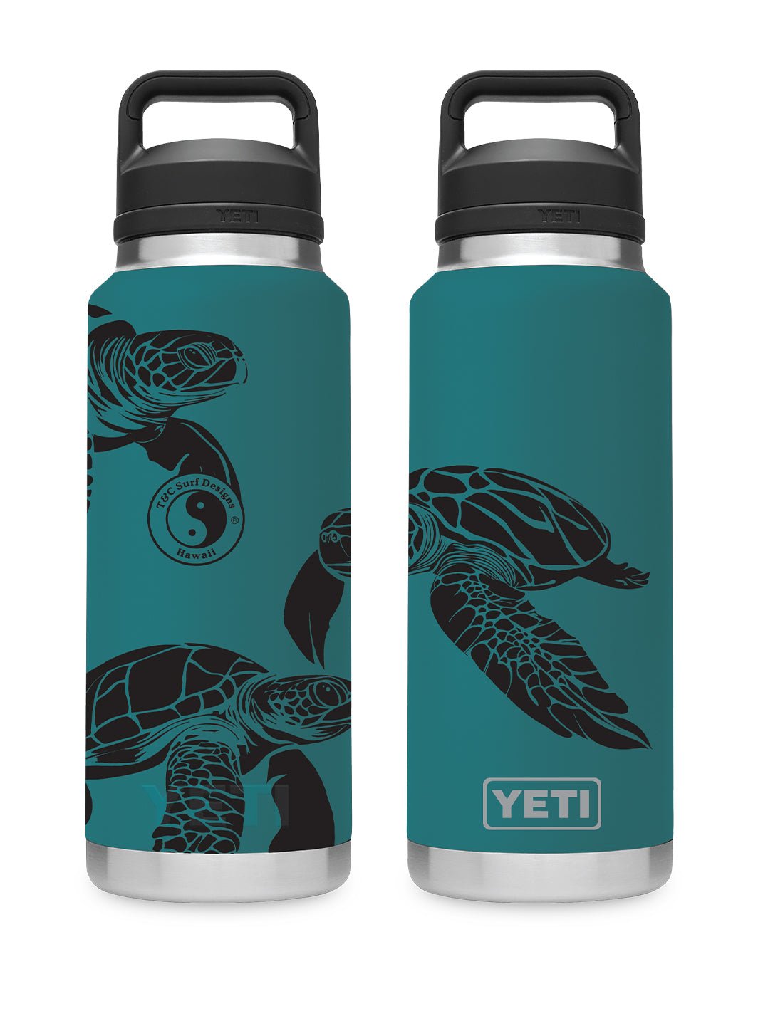 T&C Surf Designs T&C Surf 36 oz Laniakea Rambler Yeti Bottle with Chug Cap, Agave Teal